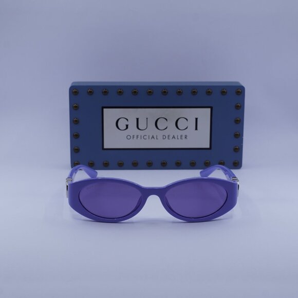 Gucci GG1662SA 003 Oval Sunglasses - Lilac main image 10